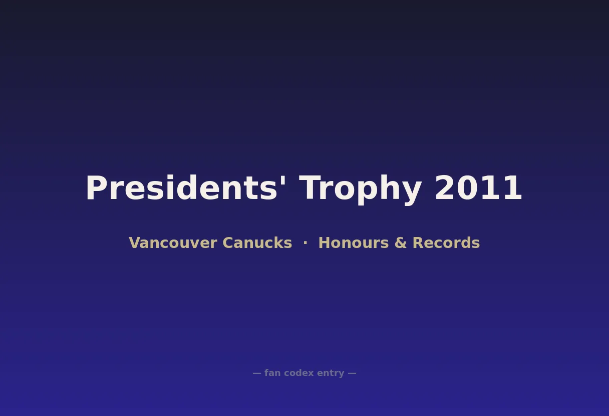 Presidents' Trophy 2011