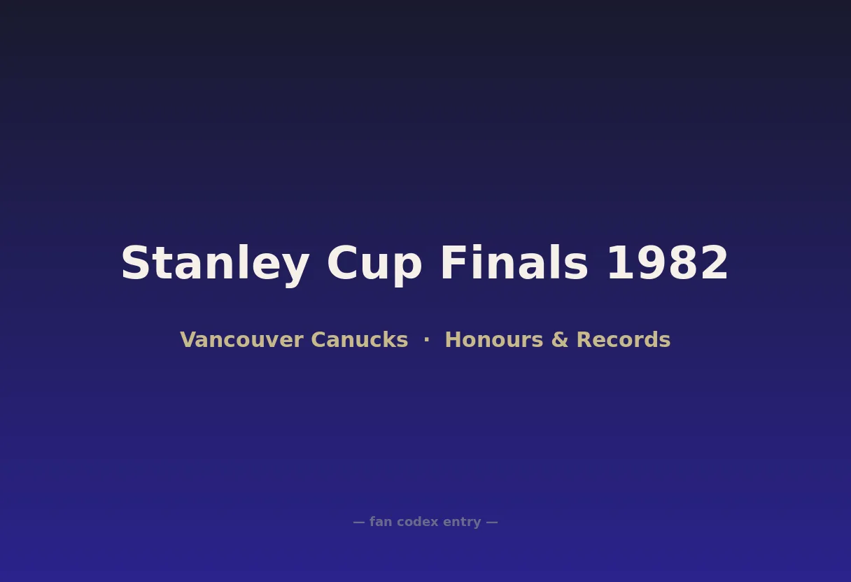 Stanley Cup Finals 1982