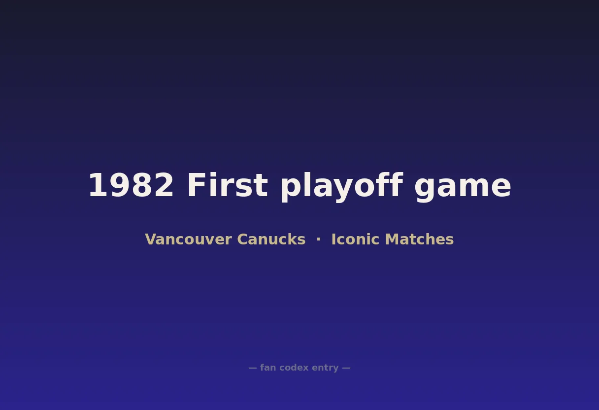 1982 First playoff game