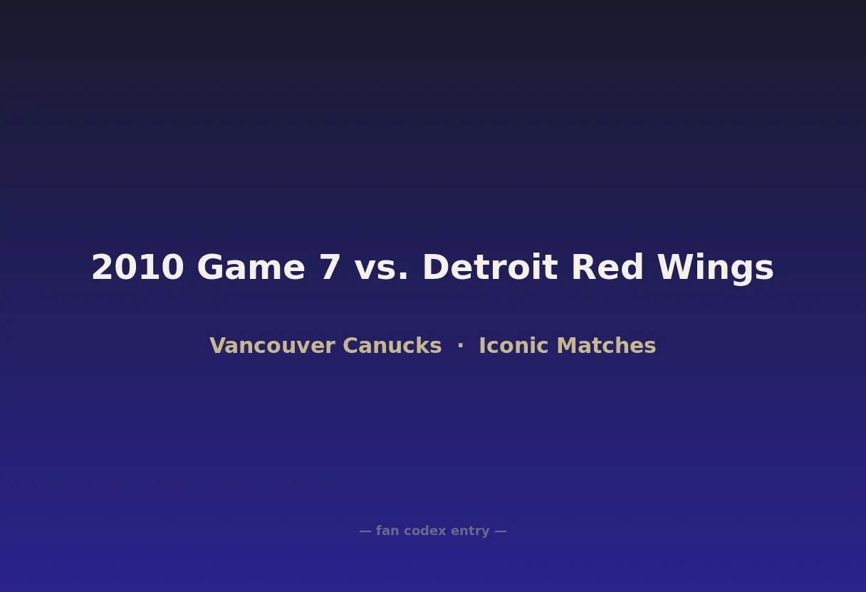 2010 Game 7 vs. Detroit Red Wings