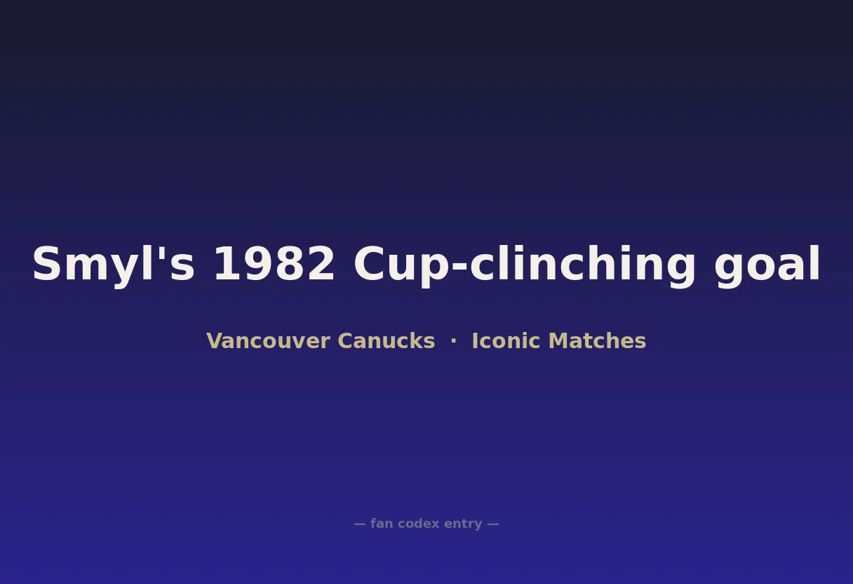 Smyl's 1982 Cup-clinching goal