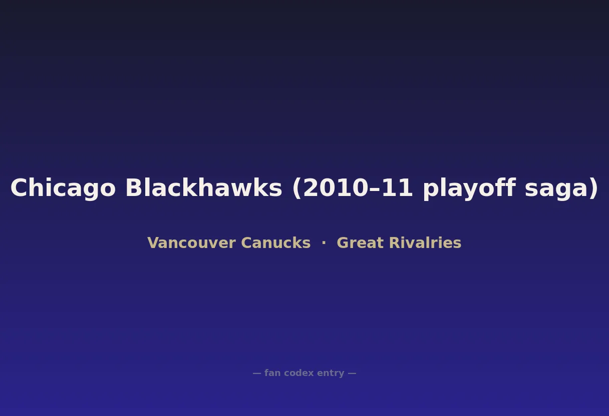 Chicago Blackhawks (2010–11 playoff saga)